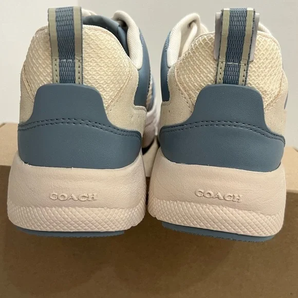 Coach Women's Blue and White Sneakers - Picture 5 of 14